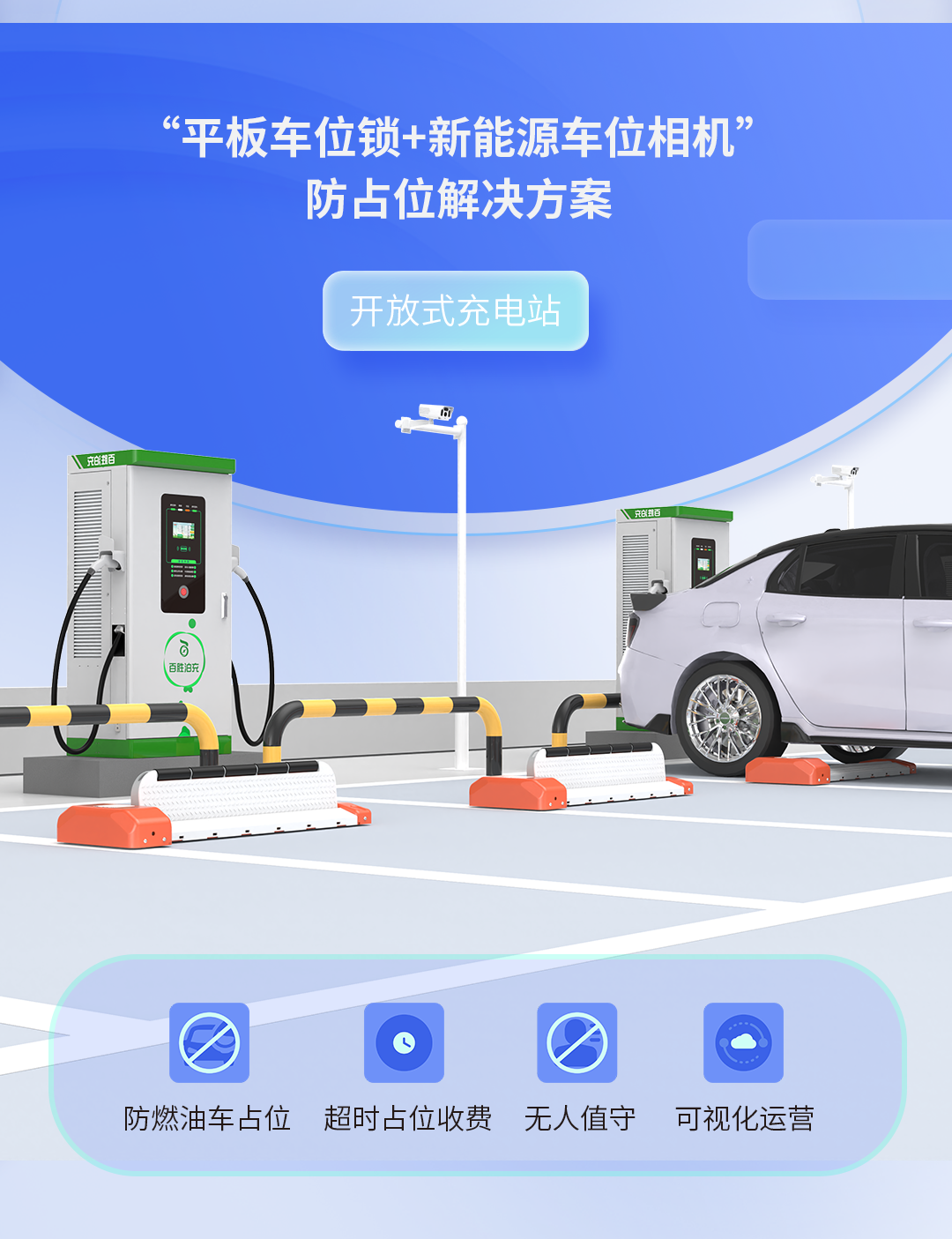車位高周轉(zhuǎn)，營收增兩成！百勝充電站防占位解決方案助力高效運營
